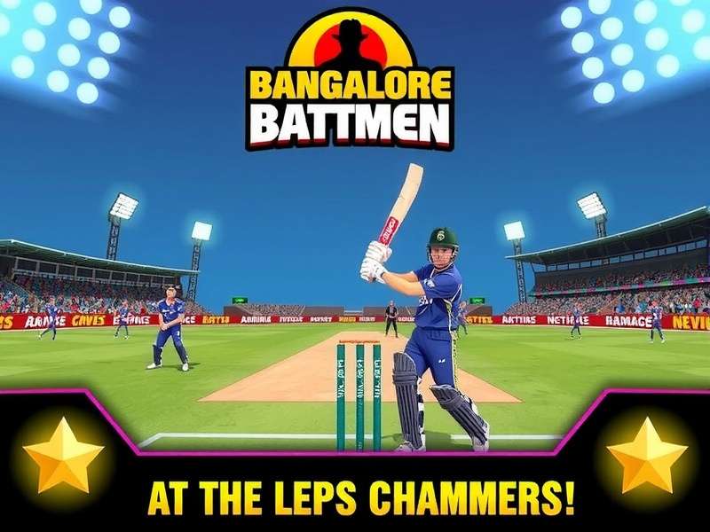Intense cricket action in Bangalore Batsmen Bangalore Batsmen Game Screenshot